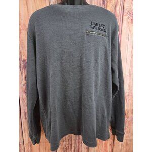 Harley-Davidson Mens Gray Long Sleeve Thermal Shirt XL